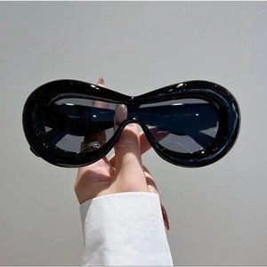 New Inflated Oval Frame Sunglasses For Women Men Fashion Candy Color Thick Frame